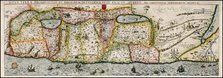 Map of the Holy Land Divided into the Twelve Tribes of Israel , 1580s. Creator: Adrichem, Christian Kruik van (1533-1585).