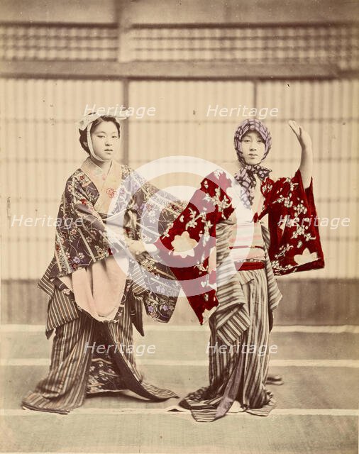 Two Japanese Women in Costume, about 1870-1890. Creator: Unknown.