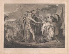 King Lear Weeping Over the Body of Cordelia (Shakespeare, King Lear, Act 5, Scen..., August 1, 1792. Creator: Francis Legat.