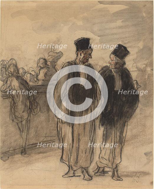 Two Lawyers. Creator: Honore Daumier.