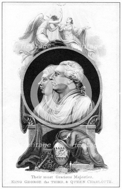 King George III and Queen Charlotte, 19th century. Artist: Cooper
