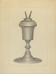 Camphene Lamp, c. 1936. Creator: E. Dorsey Bruen.