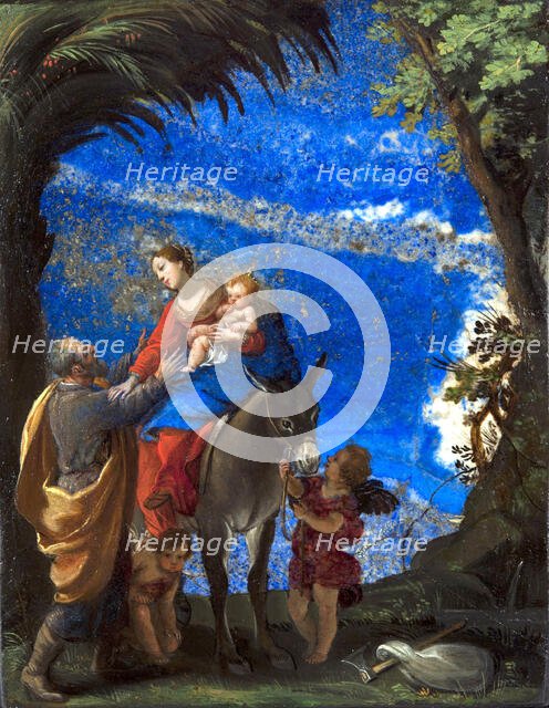 The Rest on the Flight into Egypt, c. 1629-1630. Creator: Stella, Jacques (1596-1657).