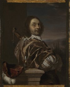 Self Portrait with a Cittern, 1674. Artist: Mieris, Frans van, the Elder (1635-1681)