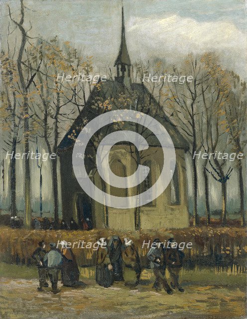 Congregation Leaving the Reformed Church in Nuenen, 1884-1885.
