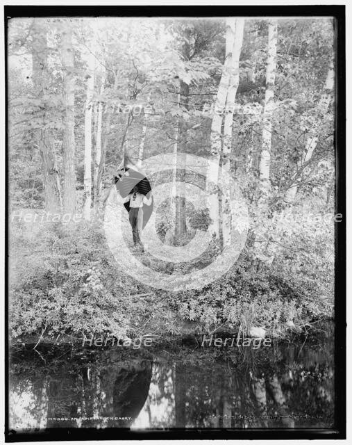 An Adirondack carry, c1902. Creator: William H. Jackson.