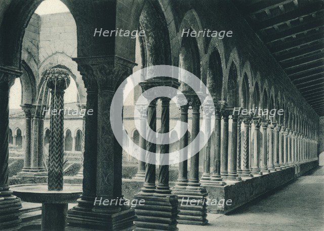 Cloisters of the Benedictine Monastery, Monreale, Sicily, Italy, 1927. Artist: Eugen Poppel.
