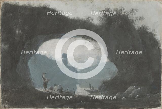 Stone gate in a river landscape, 2nd half 18th century. Creator: Jean-Baptiste Pillement.