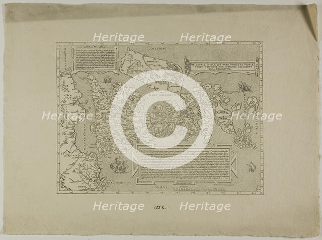 Britannia, 1558, reprinted 1889. Creator: Unknown.