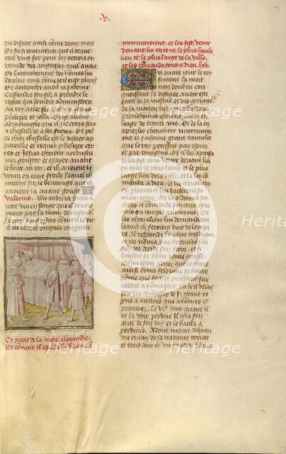 The Death of Alexander the Great; Miroir Historial, about 1475. Creator: Unknown.