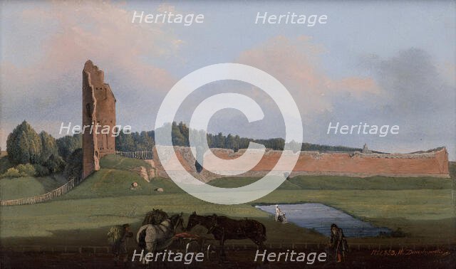 Ruins of the Miedniki Castle, 1853. Creator: Wincenty Dmochowski.