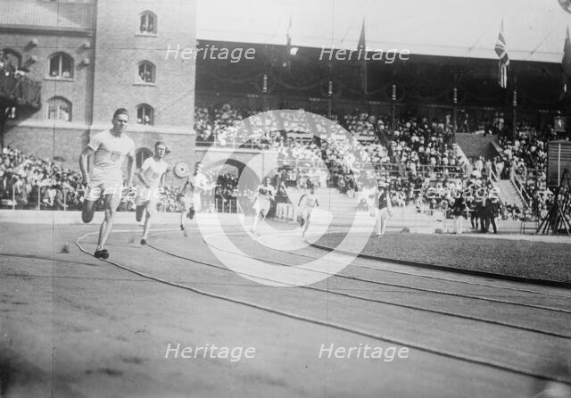110 metre race - Olympic Games - 1912, 1912. Creator: Bain News Service.