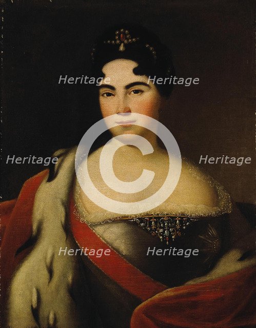 Portrait of Empress Catherine I. (1684-1727), First third of 18th century. Artist: Anonymous  