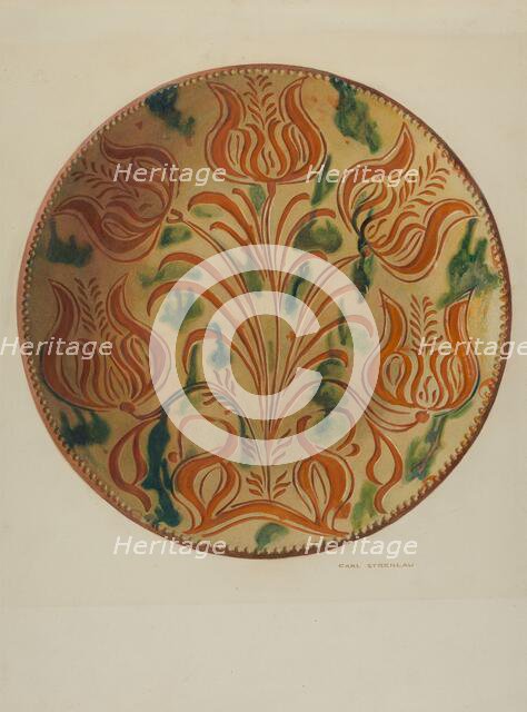 Pa. German Plate, c. 1938. Creator: Carl Strehlau.