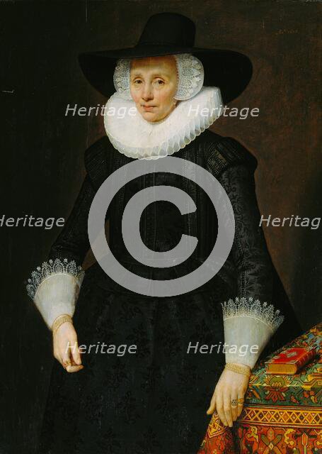 Portrait of Margarita Courten (1564-1640), 1625. Creator: Salomon Mesdach.