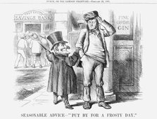 'Seasonable Advice - Put by for a Frosty Day', 1861. Artist: Unknown