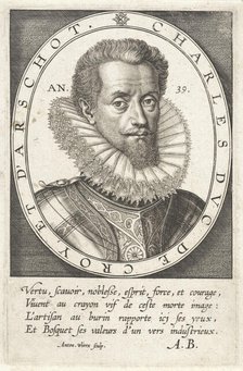 Portrait of Charles III de Croÿ (1560-1612), 1599. Creator: Wierix, Antonie II (c. 1552-c. 1604).
