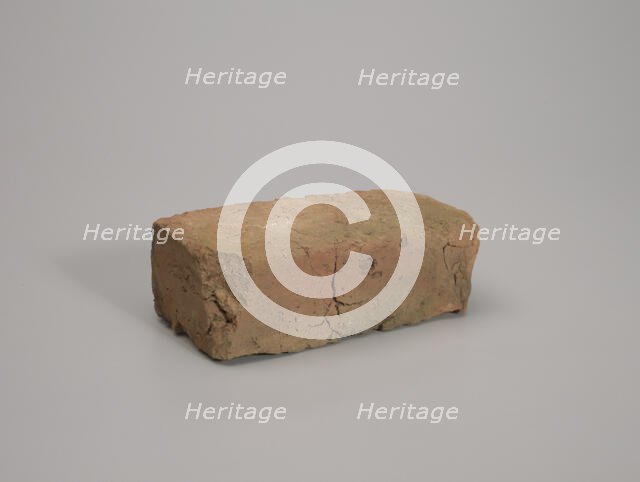Brick from the chimney at Whitehead Plantation, ca. 1800. Creator: Unknown.