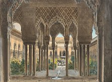 The Court of Lions in the Alhambra, 1833. Creator: Gail, Wilhelm (1804-1890).