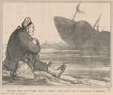 Passager ayant payé ... pour se rendre a New-York, 19th century. Creator: Honore Daumier.