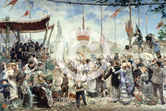 14 Juillet 1880, inauguration du monument à la République, 1882. Creator: Alfred Philippe Roll.