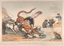 The Corsican Tiger at Bay!, July 8, 1808., July 8, 1808. Creator: Thomas Rowlandson.
