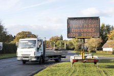 Solar Variable Message Temporary Road Sign 2016. Creator: Unknown.