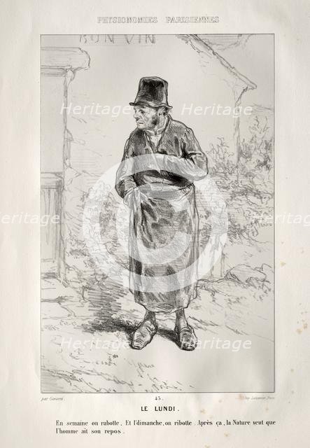Le Lundi. Creator: Paul Gavarni (French, 1804-1866).