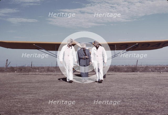 Civilian pilot training school, returning from practice..., Meacham Field, Fort Worth, Tex., 1942. Creator: Arthur Rothstein.