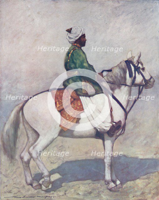 'A Paithan Horseman', 1903. Artist: Mortimer L Menpes.