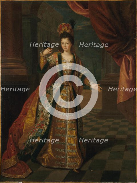 Presumed portrait of Mademoiselle de Nantes (Louise-Francoise de Bourbon), in ballgown, c1690. Creator: Pierre Gobert.