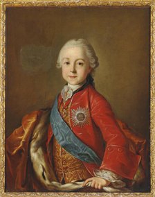 Portrait of Tsar Paul I of Russia (1754-1801) as Zarevich, Second Half of the 18th cen.. Creator: Rotari, Pietro Antonio (1707-1762).