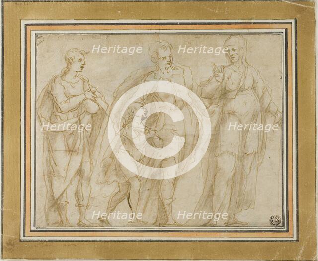 Departure of Tobit (recto), n.d. Creator: Unknown.