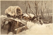 The Christmas Wagon, 1866. Artist: Unknown