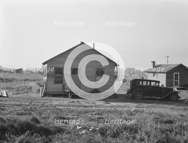Rural shack community on outskirts of town..., near Klamath Falls, Oregon, 1939. Creator: Dorothea Lange.