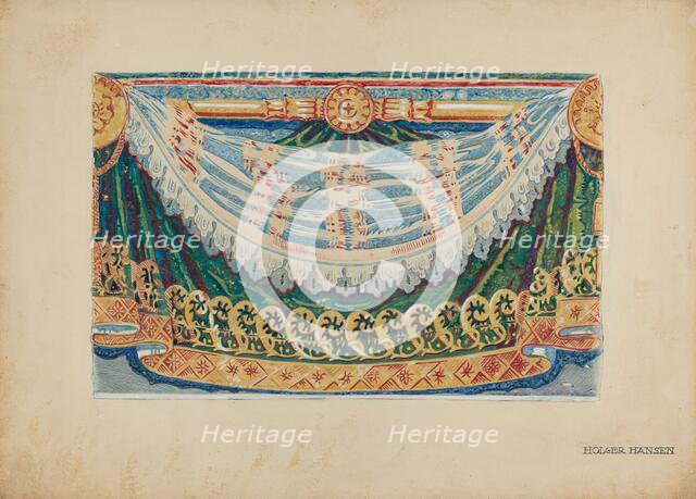 Wall Paper Border Design, c. 1939. Creator: Holger Hansen.