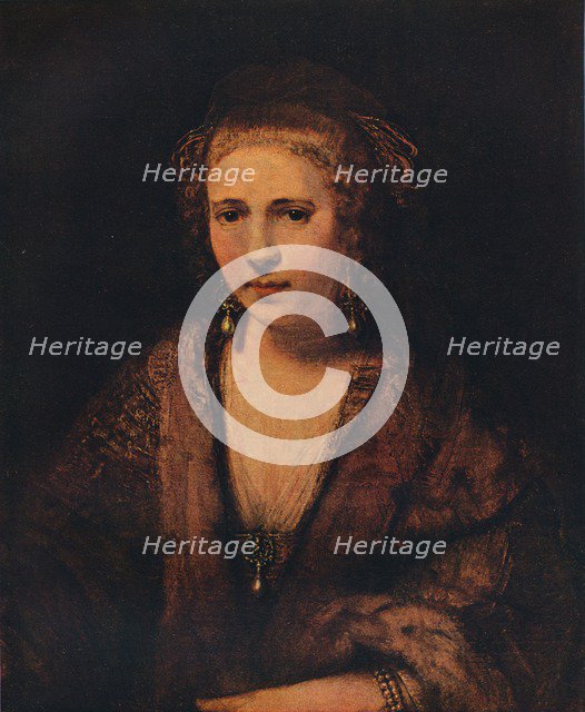 'Portrait of Hendrickje Stoffels with a Velvet Beret ', c1654. Artist: Rembrandt Harmensz van Rijn.