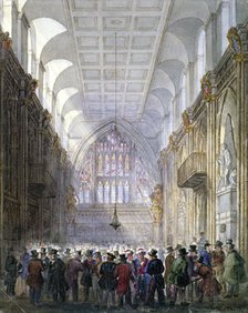 Interior of the Guildhall, City of London, 1838.                                       Artist: C Matthews