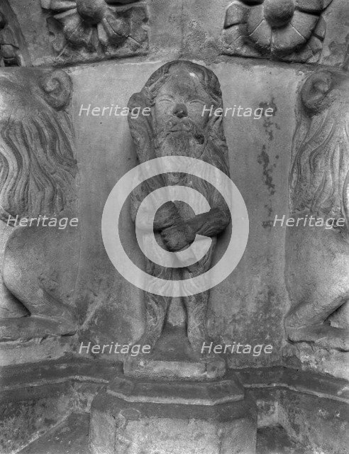 Carving from St Bartholomew's church, Orford, Suffolk, 1960. Artist: Laurence Goldman