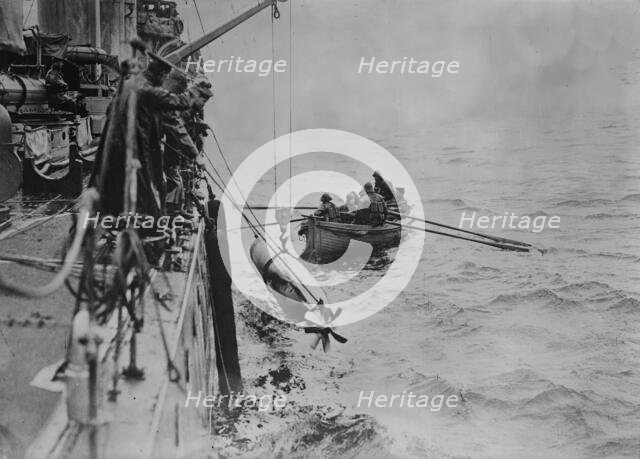 British torpedo after practice run, between c1915 and c1920. Creator: Bain News Service.