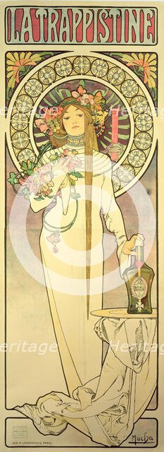 Advertising Poster La Trappistine, 1897. Creator: Mucha, Alfons Marie (1860-1939).