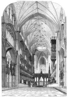 Ely Cathedral Restored - the Choir, 1856.  Creator: J. & A.W..