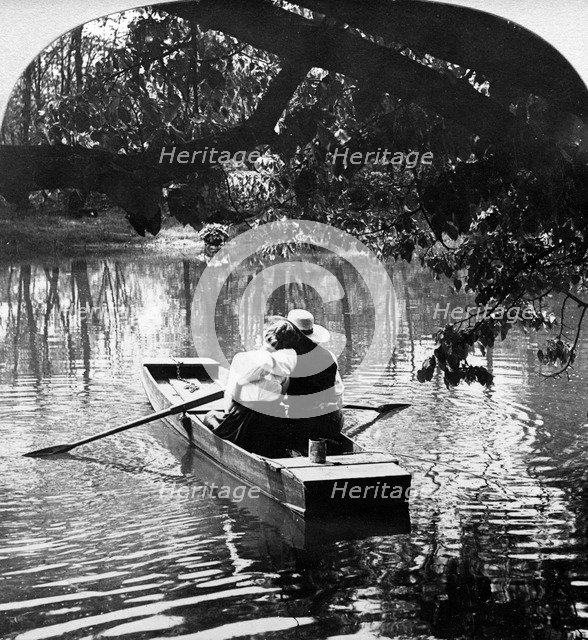 'The Fish Don't Bite Today'.Artist: Keystone View Company