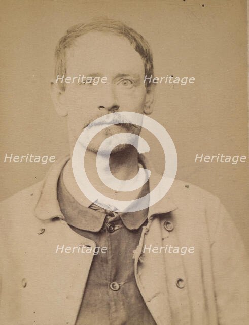 Ravinet. Gaston. 34 ans, né à Paris XIXe. Couvreur. Anarchiste. 1/3/94., 1894. Creator: Alphonse Bertillon.