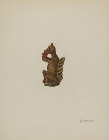 Pa. German Squirrel Figurine, 1935/1942. Creator: Arsen Maralian.