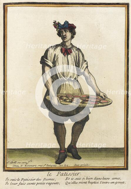 Recueil des modes de la cour de France, 'Le Patissier', after 1685. Creator: Henri Bonnart.