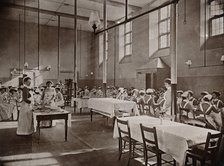 St Bartholomew's Hospital, London: dining room for nurses, c1908. Creator: Unknown.
