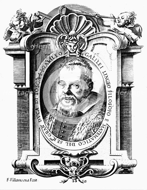 Galileo Galilei, Italian astronomer and mathematician, early 17th century. Artist: Francesco Villamena