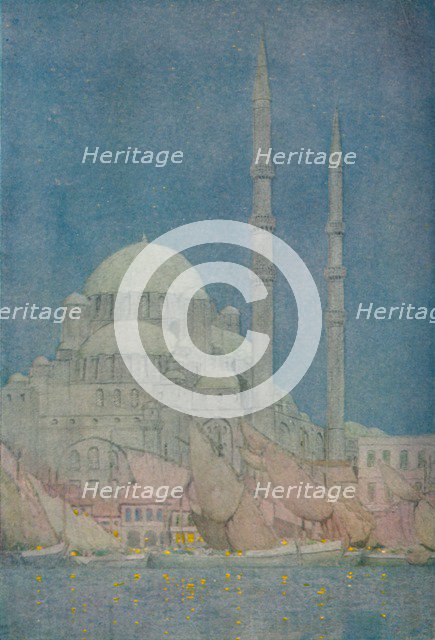 'The Mosque of the Yeni-Valide-Jamissi, Constantinople', 1913. Artist: Jules Guerin.