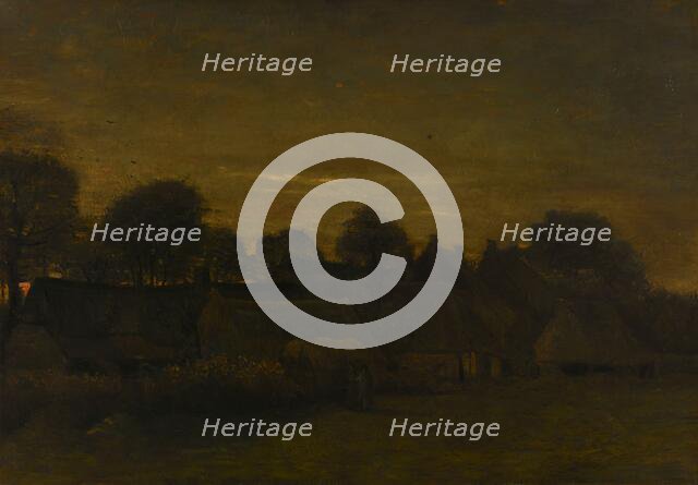 Farming Village at Twilight, 1884. Creator: Vincent van Gogh.